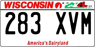 WI license plate 283XVM