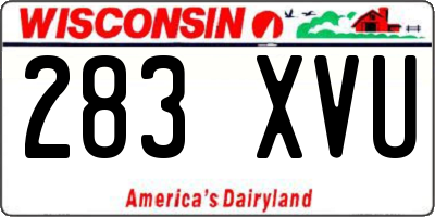 WI license plate 283XVU