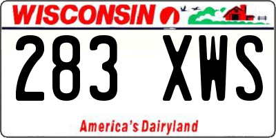 WI license plate 283XWS