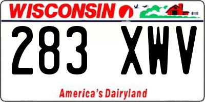 WI license plate 283XWV