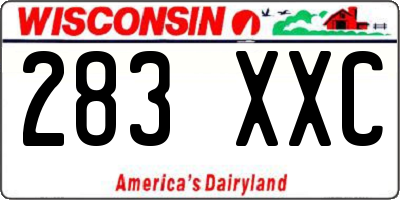 WI license plate 283XXC