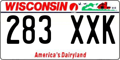 WI license plate 283XXK