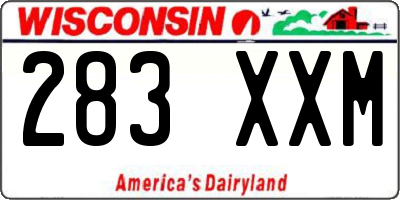 WI license plate 283XXM