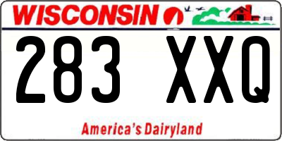 WI license plate 283XXQ