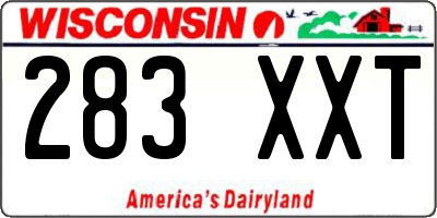 WI license plate 283XXT