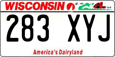 WI license plate 283XYJ