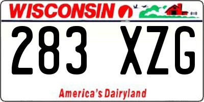 WI license plate 283XZG