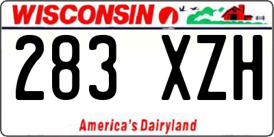 WI license plate 283XZH