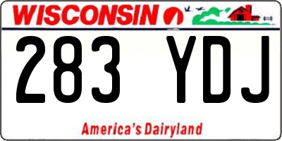 WI license plate 283YDJ