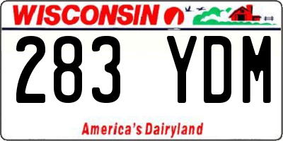 WI license plate 283YDM
