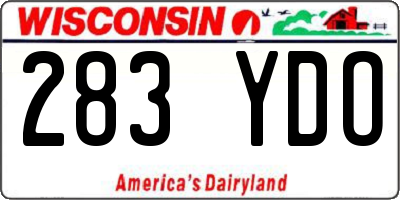 WI license plate 283YDO