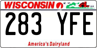 WI license plate 283YFE