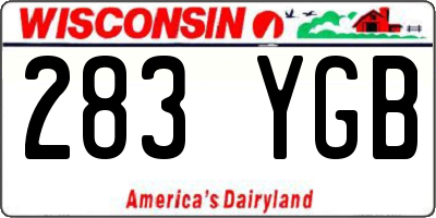 WI license plate 283YGB