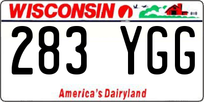 WI license plate 283YGG
