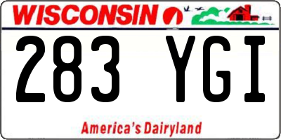 WI license plate 283YGI