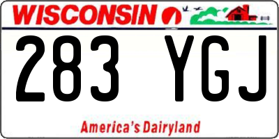 WI license plate 283YGJ
