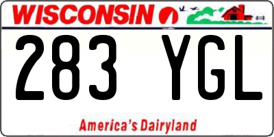 WI license plate 283YGL