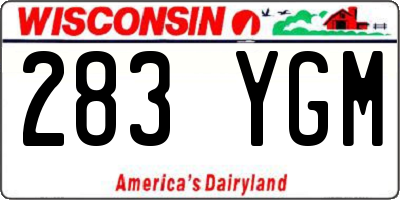 WI license plate 283YGM