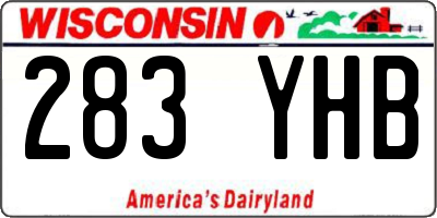 WI license plate 283YHB