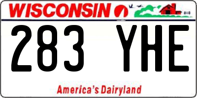 WI license plate 283YHE