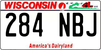 WI license plate 284NBJ