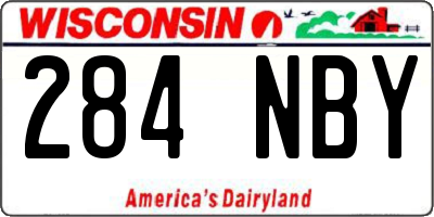 WI license plate 284NBY