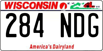 WI license plate 284NDG