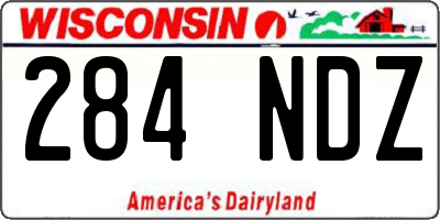 WI license plate 284NDZ
