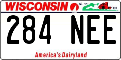 WI license plate 284NEE