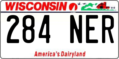 WI license plate 284NER