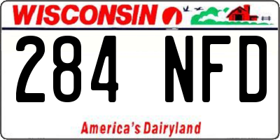 WI license plate 284NFD