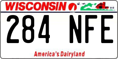 WI license plate 284NFE