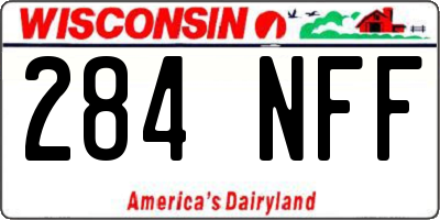 WI license plate 284NFF