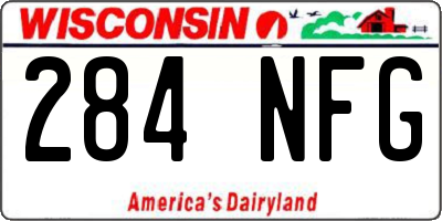 WI license plate 284NFG