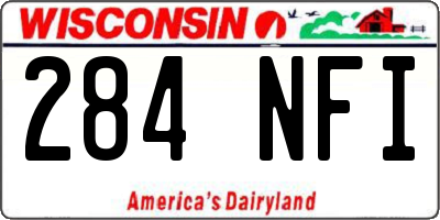 WI license plate 284NFI