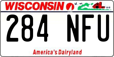 WI license plate 284NFU