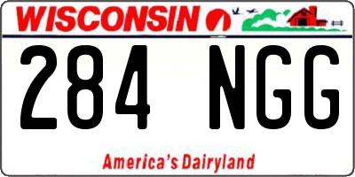 WI license plate 284NGG