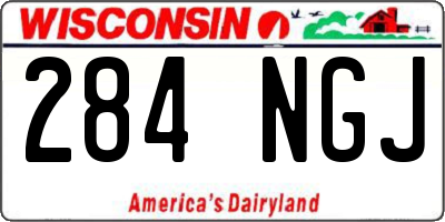 WI license plate 284NGJ
