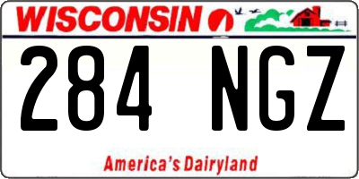 WI license plate 284NGZ