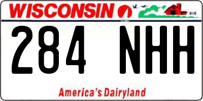 WI license plate 284NHH