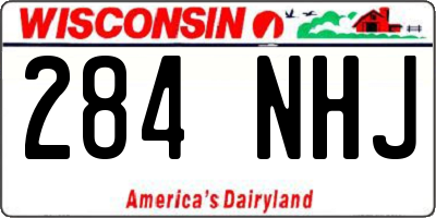 WI license plate 284NHJ