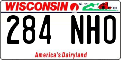 WI license plate 284NHO