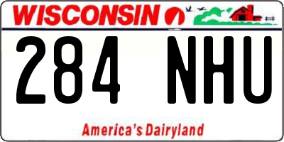 WI license plate 284NHU