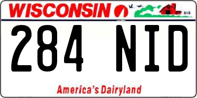 WI license plate 284NID