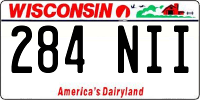 WI license plate 284NII