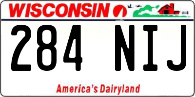WI license plate 284NIJ