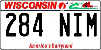 WI license plate 284NIM