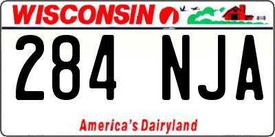 WI license plate 284NJA
