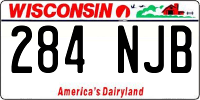 WI license plate 284NJB