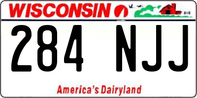 WI license plate 284NJJ